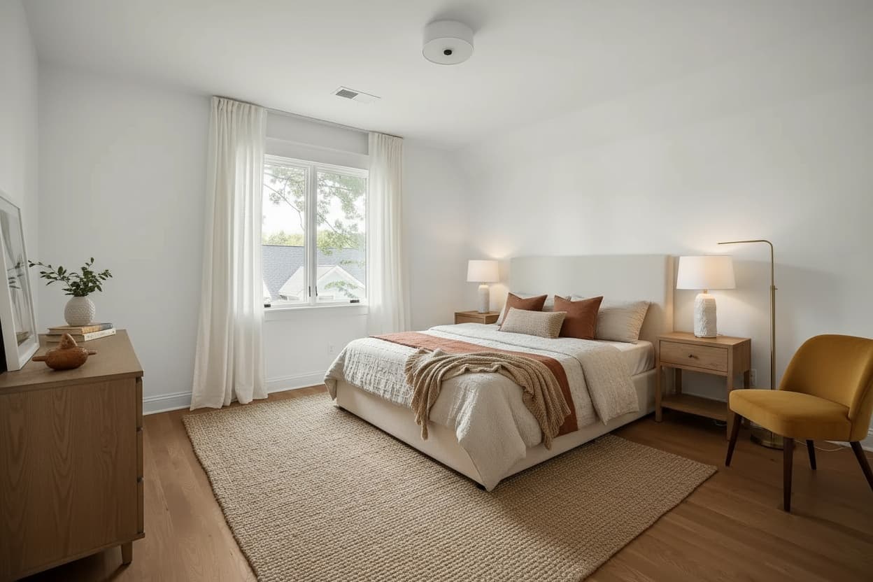 Warm Contemporary - Bedroom