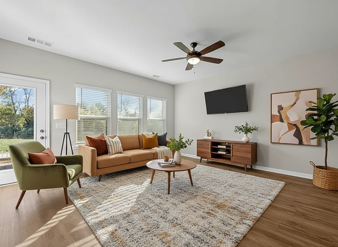 Warm Contemporary - Living Room